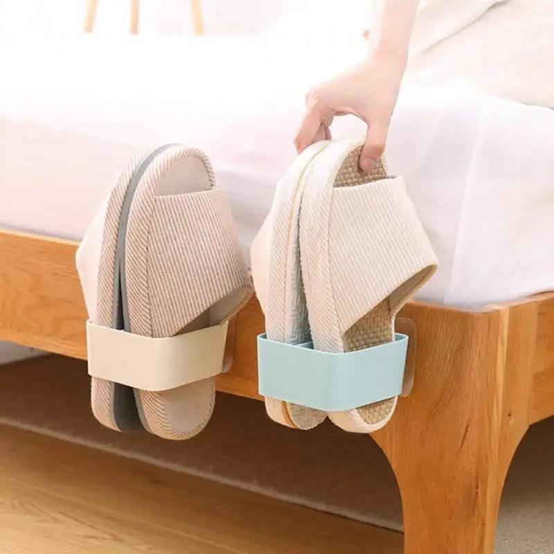 

Self-Adhesive Shoes Organizer Hanger Household Living Room Bathroom Wall Slippers Storage Rack Wall Mounted Shoes Rack
