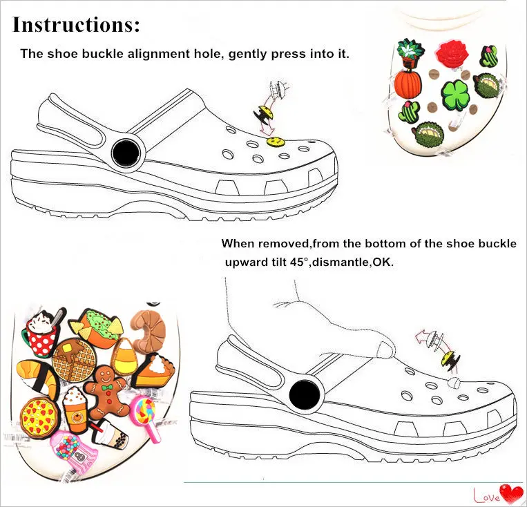 Novelty 3D Dragon Snake Garden Shoe Decoractions Cartoon Animals Style Croc Shoe Charm Accessories Give Your Child the Best Gift