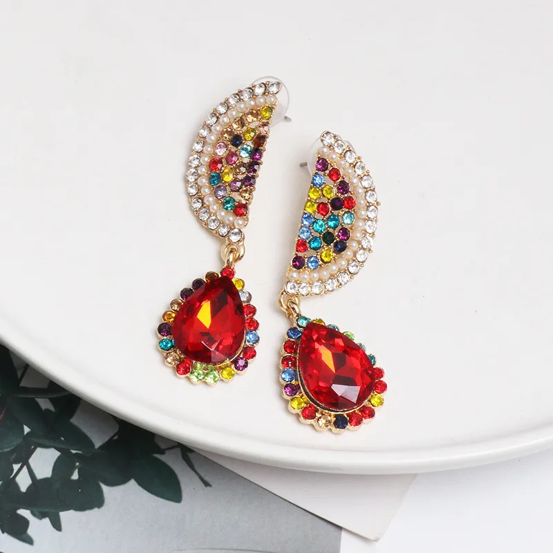 

KOMi Fashion Lovely Fruit Insect Earrings Watermelon Cherry Butterfly Rhinestone Crystal Earrings for Women New Jewelry C0143