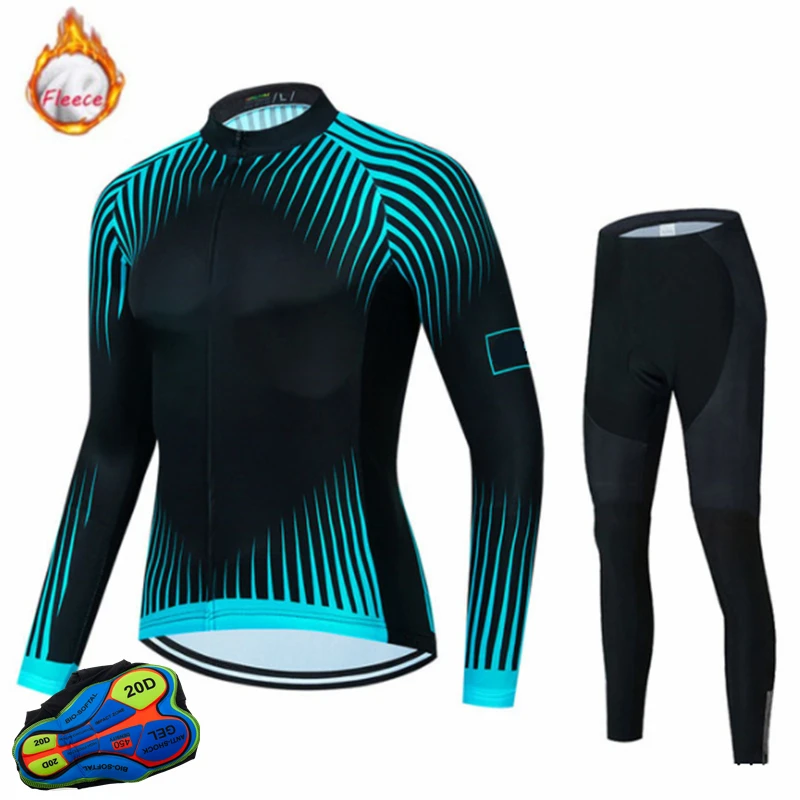 긴 소매 자전거 착용 의류 Maillot 2021 새로운 겨울 열 양털 사이클링 저..