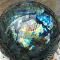 Natural labradorite sphere rock quartz crystal ball healing 2