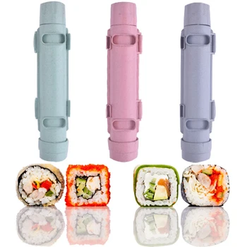 

Japanese Sushi Maker DIY Rice Rolling Mold Sushi Bazooka Kitchen Sushi Making Kit Vegetable Meat Roller Tools Machine Set