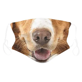 

Reusable Cotton Mask Funny Animal Print Breathable Mouth Mask Anti Dust PM2.5 Outdoor Face Mask Mascarilla Masque De Protection