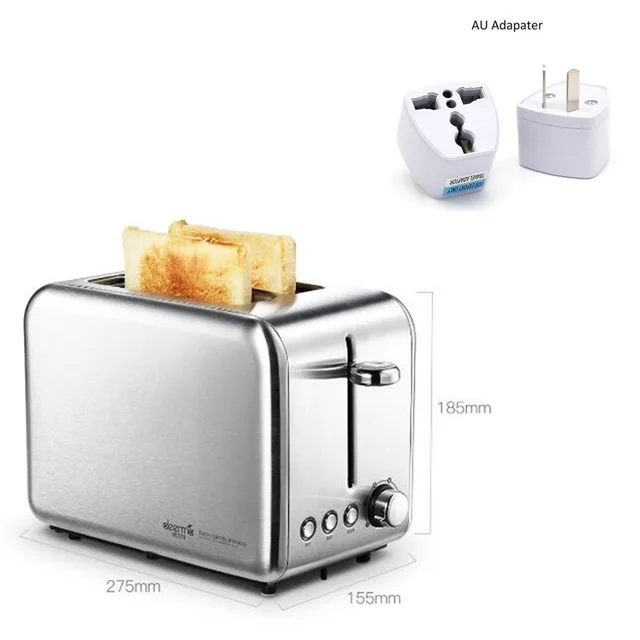 Add AU Adapter Xiaomi Deerma Хлебопекарная машина Электрический домашний тостер автоматический тост на завтрак сэндвич-чайник перегрев кухонный гриль-печь - Цвет: Add AU Adapter
