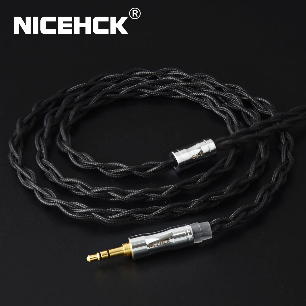 NiceHCK C4-1 6N UPOCC Copper Silver Plated Cable 3.5/2.5/4.4mm Plug MMCX/0.78mm 2Pin/QDC/NX7 Pin For NX7/F3 Moondrop TANCHJIM