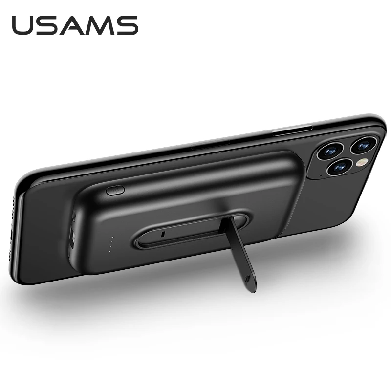 USAMS Wireless Charging Power Bank With Holder Type C Micro External Battery Charger Powerbank For Iphone Huawei Mate 30 Xiaomi USAMS Wireless Charging Power Bank With Holder Type C Micro External Battery Charger Powerbank For Iphone Huawei Mate 30 Xiaomi