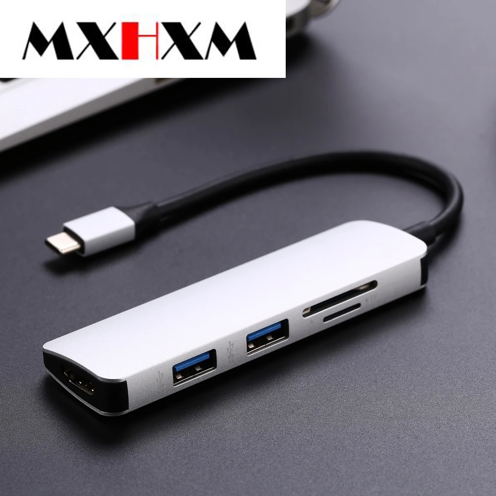 Тип-c к HDMI кард-ридер концентратор конвертер для Apple MacBook устройство для чтения карт SD TF концентратор 3.0f пять в одном