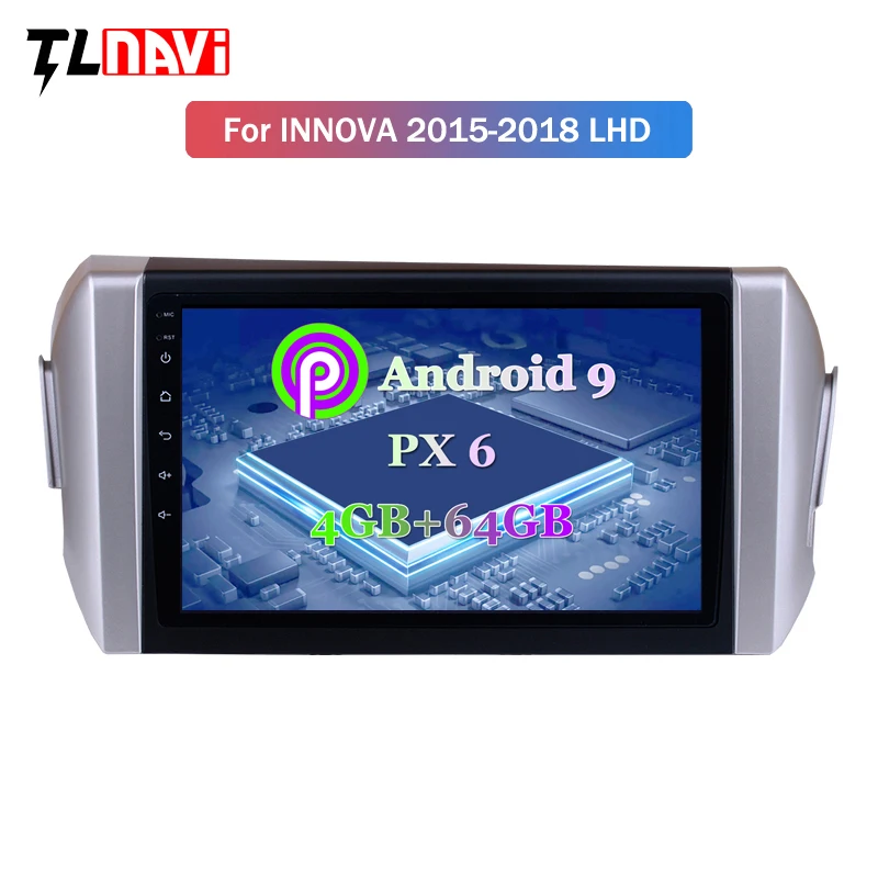PX6 4G+ 64G " Android 9,0 Автомобильная dvd-навигационная система для Toyota Innova- с Bluetooth/tv/wifi/USB/Радио/видео