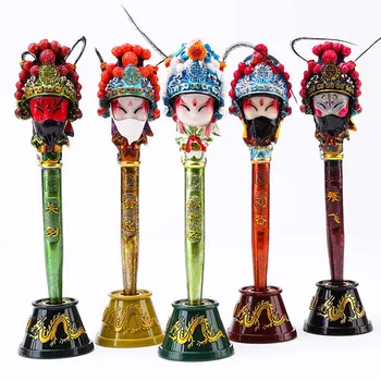 

Opera Mask Pens Chinese Kawaii Comedy Ballpoint Crafts Cute Cartoon Gel Pens Gift Stationery Peking Opera Style Pens
