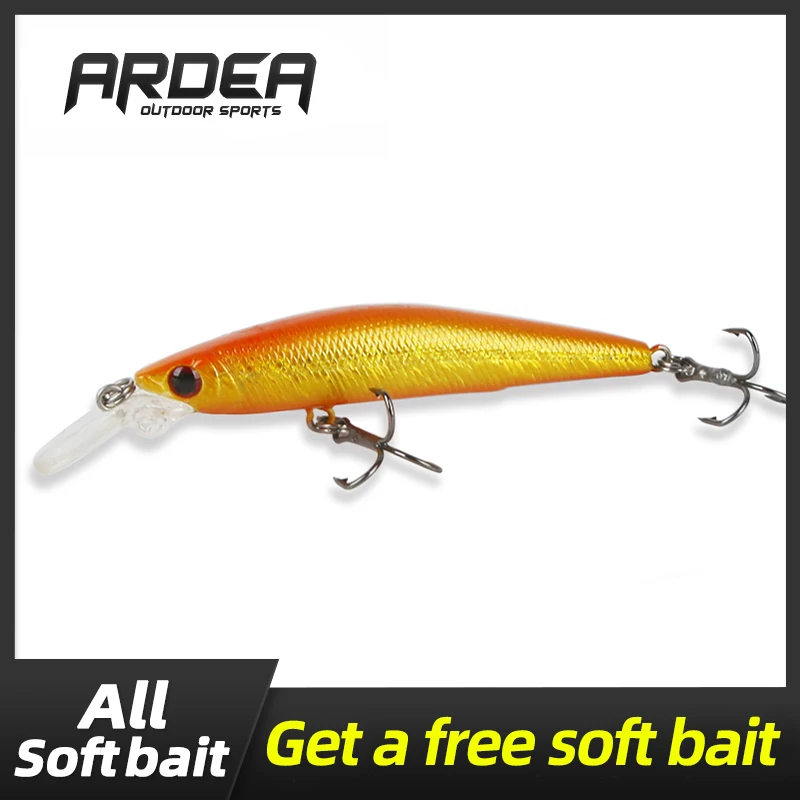 

ARDEA MINNOW hard lure fishing bait trolling lure plastic jerkbait 70mm 4.5g floating crankbait wobblers winter fishing bait