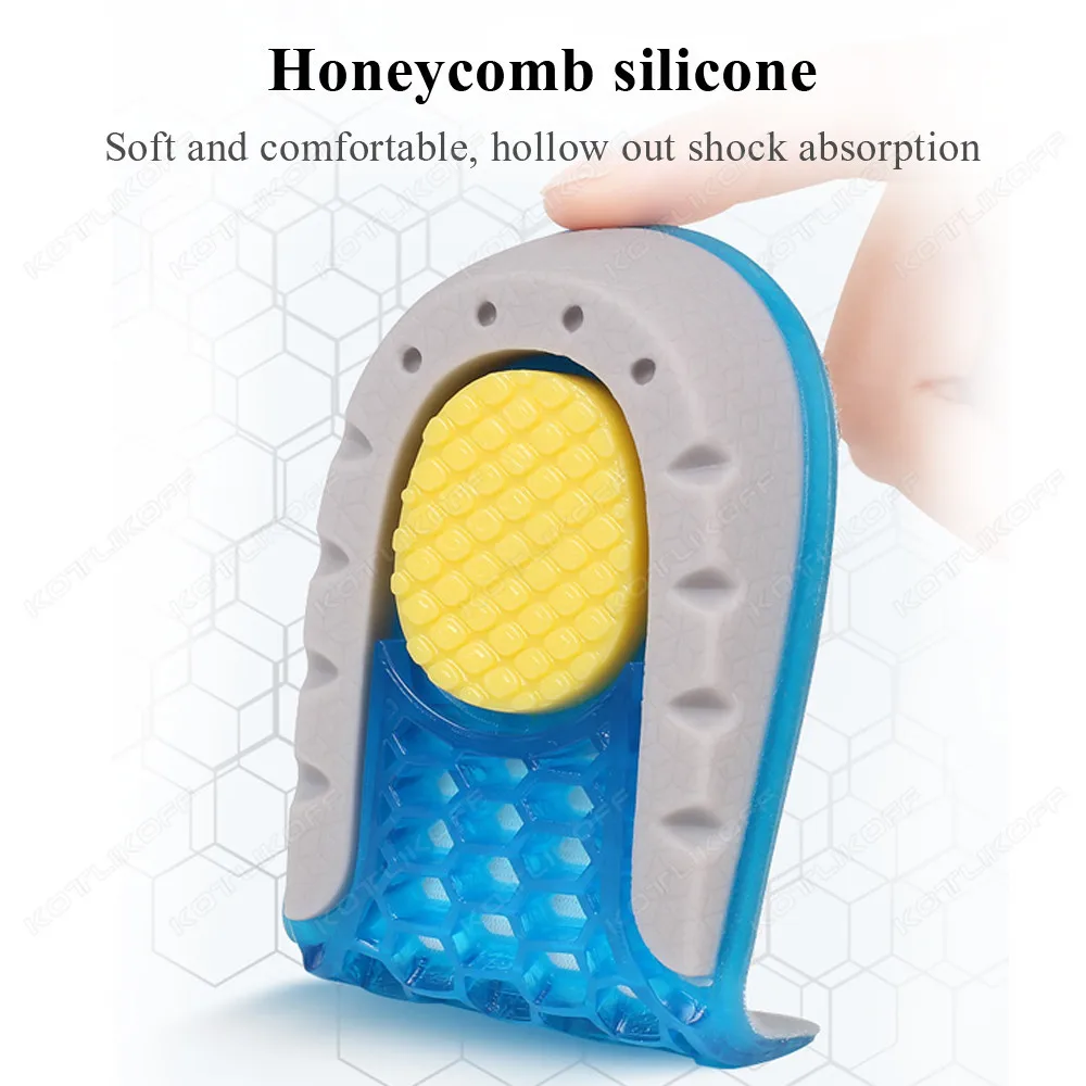 Invisible Height Increase Insole 1.5/2.5/3.5cm Men Women Silicone Gel Heel Pads Height Cushion Damping Relieve Heel Pain