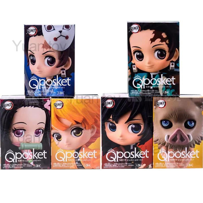 Комплект из 3 предметов Qposket демон убийца Nezuko Zenitsu Tanjirou Giyuu Inosuke Kimetsu без Yaib фигуркы
