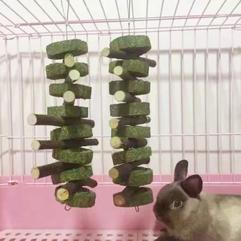 

Guinea Pig Bite Grind Teeth Toys Small Pets Rabbit Hamster Chinchilla Pet Grass Ball Branch Molar Chew Play Teething Toy