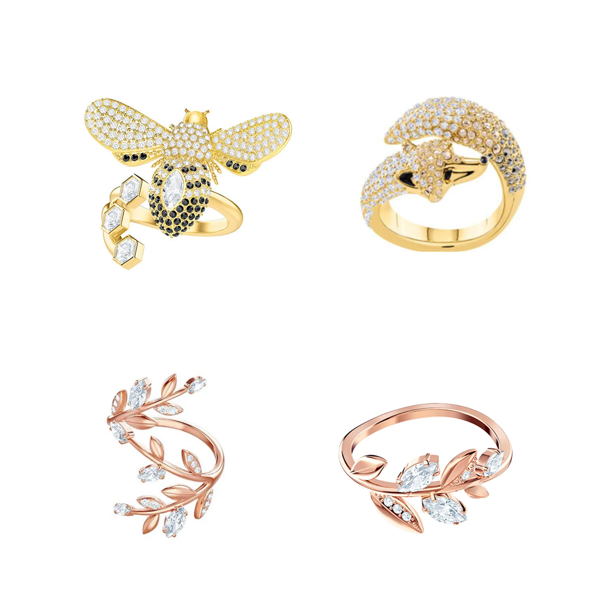 

Kaliyah High Quality 1:1 Required Ring Swa Jewels Fox Bees Logotipo Present First Free Choice Package Attacked Manufacturers