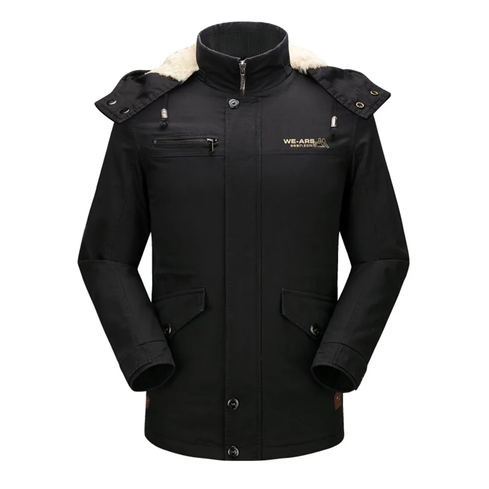 

Vogue Men Nice Military Hooded Jackets Casaco Autumn Winter Pure Color Pocket Zipper Hooded Jacket Top Coat #Y51