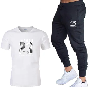 

Track suit male 2020 new sportswear suit fitness summer printed shorts + T-shirt men suit 2 piece set