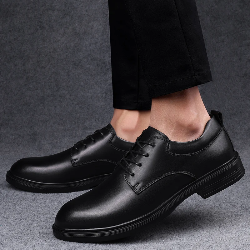 

big size 50 wedding shoes men Genuine Leather Designer Black Brogue Shoes Lace Up Men Formal Dress Oxfords Party Office shoes s5
