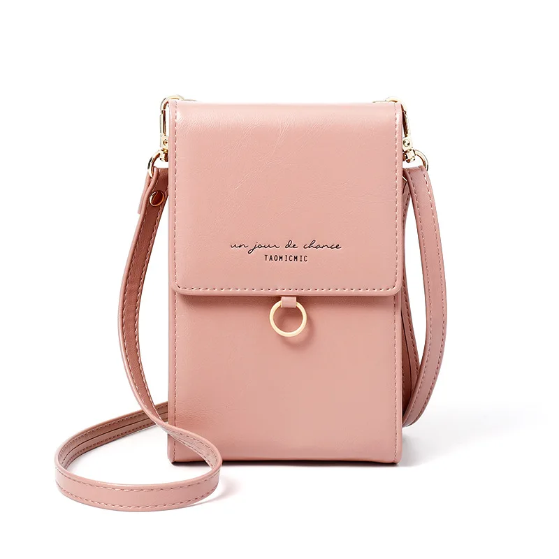 

Yue Qian Kay 2019 New Style Korean-style Casual WOMEN'S Bag Fashion Oil Skin Wallet PU Leather Solid Color Retro Shoulder Mobile
