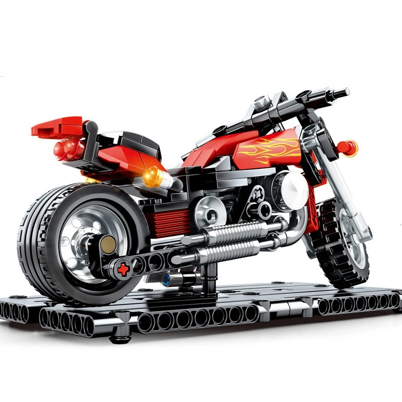 

Kid's Toy Bricks Cool Motorcycle Building Blocks Motorcycle Exploiture Model Set Block Technic Car Toys Kids DIY Bricks Toy