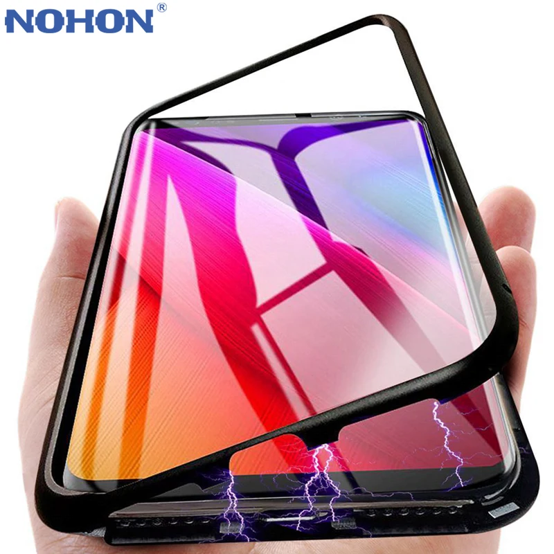 

Nohon 360 Magnetic Adsorption Case For Xiaomi Redmi Note 7 5 6 Pro 6A Mi 9 8 lite Mi9 SE POCO F1 Tempered Glass Magnet Cover