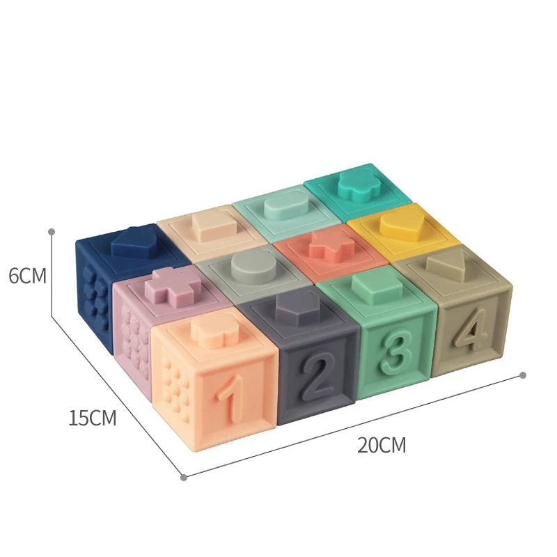 Мягкие игрушки для детей сенсорные силиконовые развивающие строительные блоки 3D висячий шар для малышей резиновый Прорезыватель