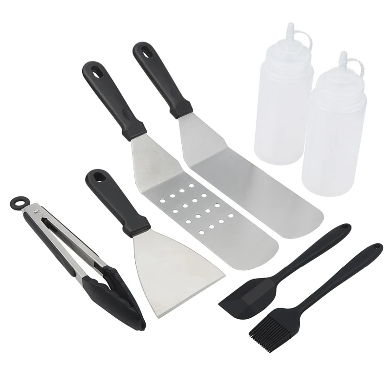  TOP-8 Pcs/Lot Bbq Tools Barbecue Set For Teppanyaki Spatulas For Barbecue Scraper Grill Accessories