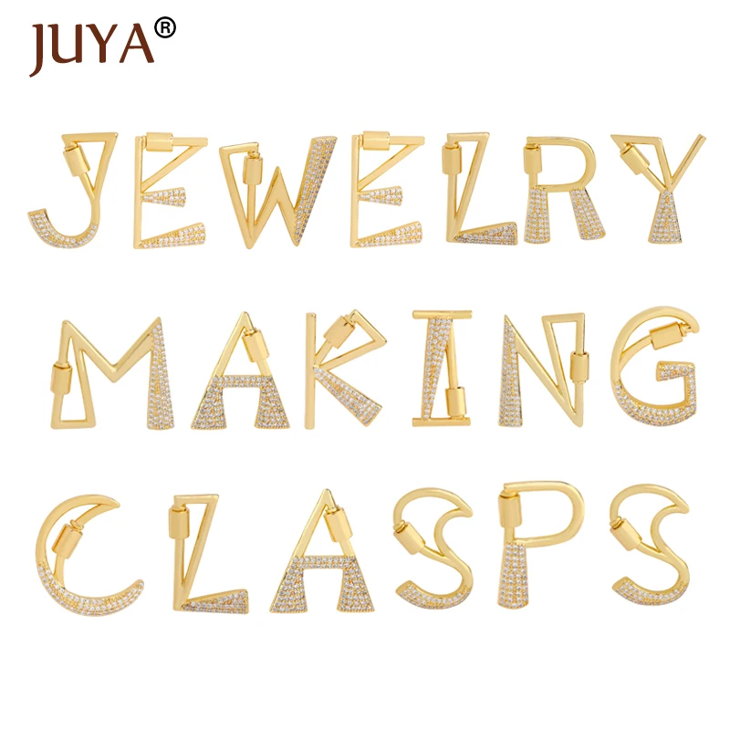 

Juya Jewelry Making Clasps Trendy Letters Lock Hook Spiral Clasps for DIY Necklace Bracelet Hand Made Fermoir Bracelet Accessori