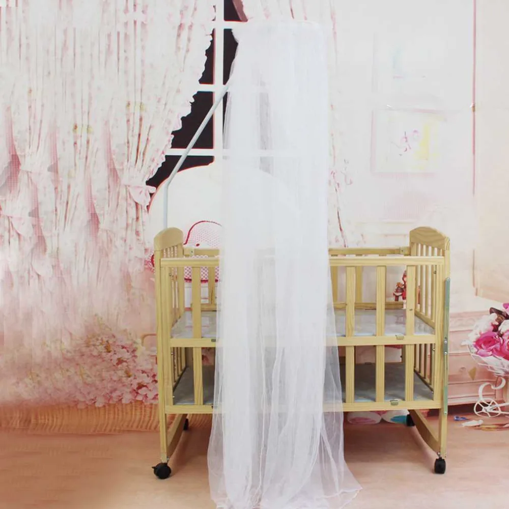 Home Use Baby Bedding Crib Mosquito Net Round Toddler Baby Safe Bedding Netting Mosquito Mesh Hung Dome Curtain Net