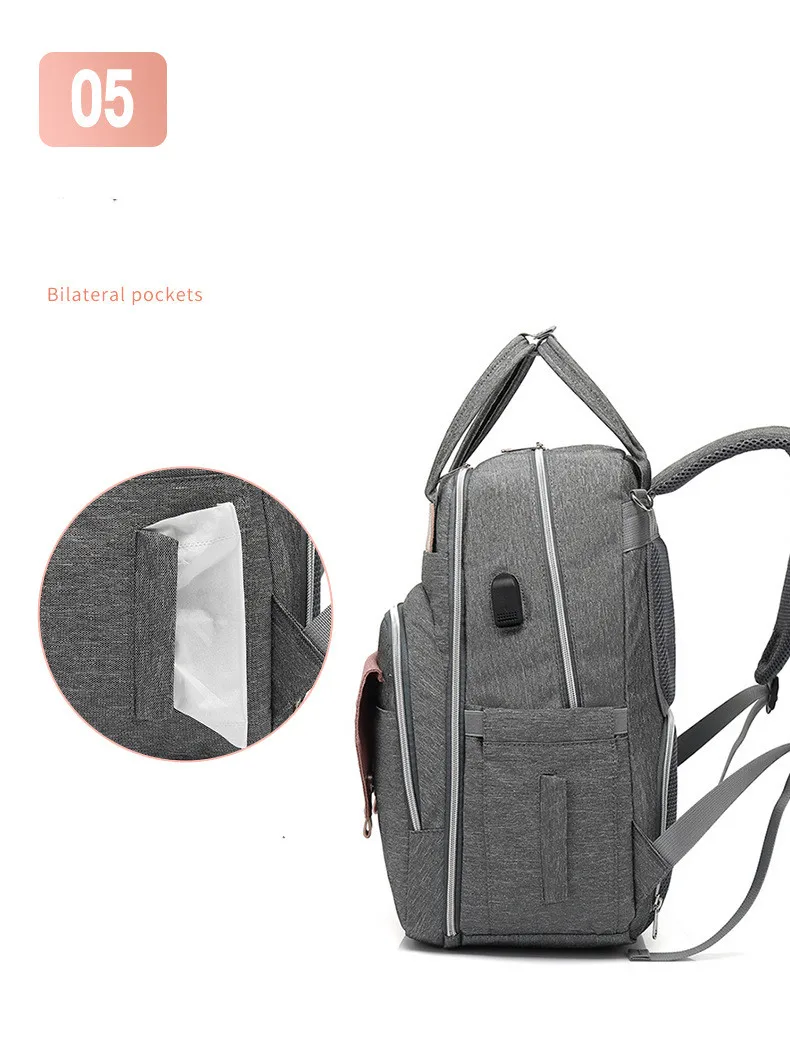 Перезаряжаемые рюкзак Mommy Bag застежка-молния для беременных сумка Детская сумка для подгузников детские коляски для мамы, сумка для подгузников рюкзак