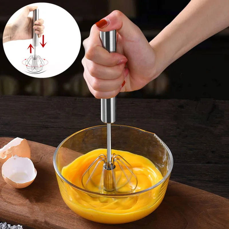 

Kitchen Accessories Mixer Egg Beater Manual Self Turning Stainless Stee Blender Egg Cream Stirring Kitchen Gadgets Kitchen Tools