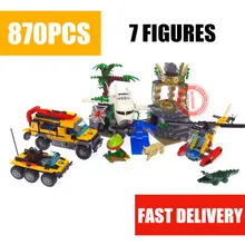 Город серии разведка джунглей Fit джунгли город фигурки Модель Строительный блок Кирпичи Diy наборы игрушка ребенок подарок на день рождения мальчика