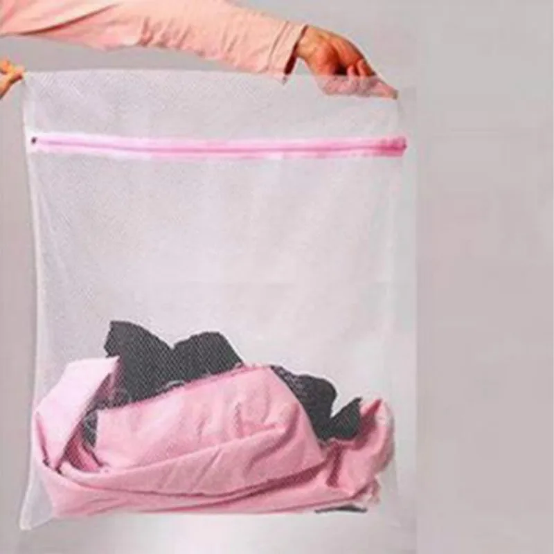 

Zippered Foldable Clothes Wash Laundry Bag Lingerie Socks Underwear Net Wash Bag Home Wash Saver Mesh Net 30x40CM
