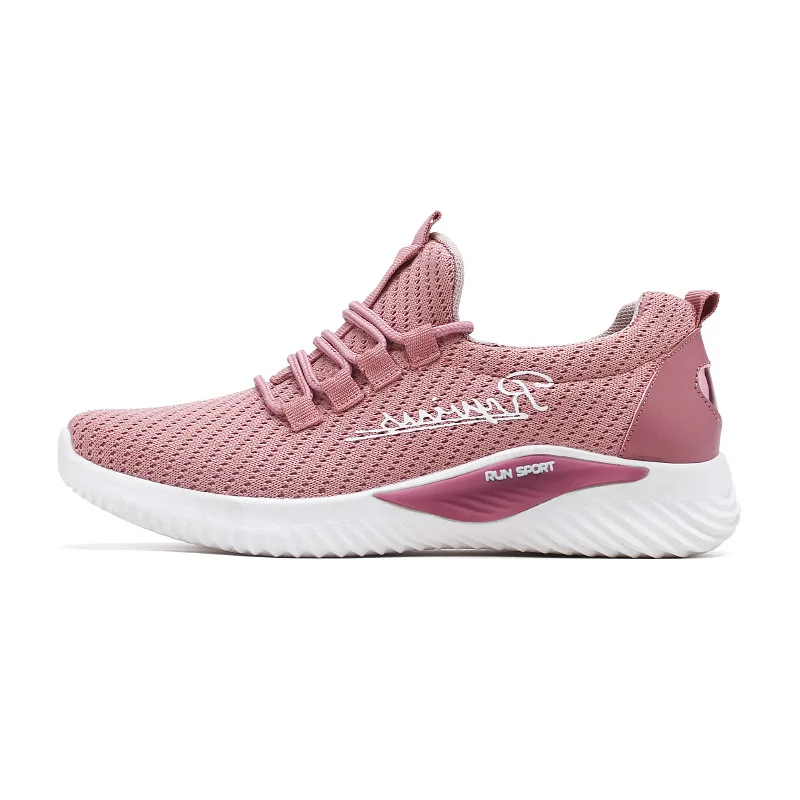 Женская обувь г. Новые кроссовки женские модные tenis feminino легкие дышащие сетчатые туфли Женская Повседневная обувь женские кроссовки B1363 - Цвет: Розовый