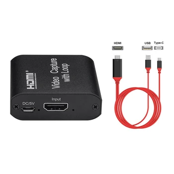 

1080P 60fps Home For Live Streaming HDMI To USB Gaming Accessories Drive Free Zero Latency Video Record Card Game Recording