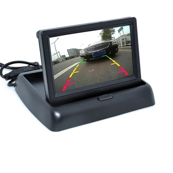

HD Waterproof Reverse Camera 4.3 Inch TFT LCD Car Foldable Monitor Display 4LED Parking System for Car Rearview Monitors NTSC