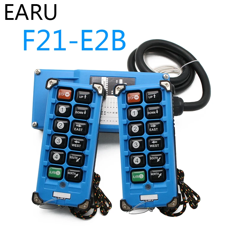 2 передатчика+ 1 приемник F21-E2B-8 F21Industrial пульт дистанционного управления Переключатели 6 каналов кнопки направления для подъемного крана