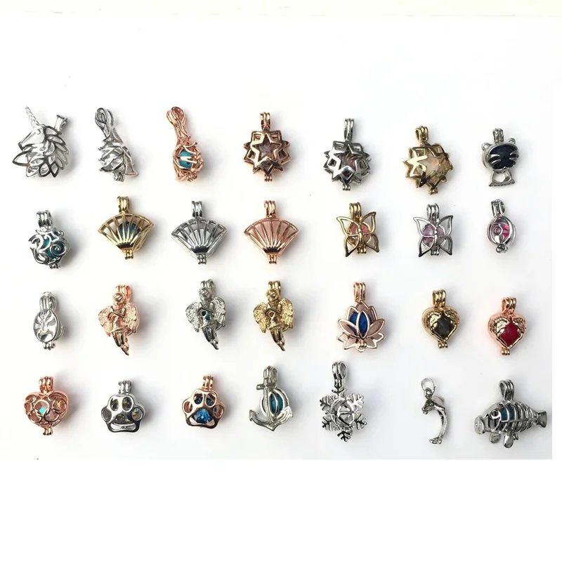 

24 Styles Fashion Stainless Steel Small Pendant Jewelry Parts Beads of 8 Mm to 10mm Size Can Be Mounted