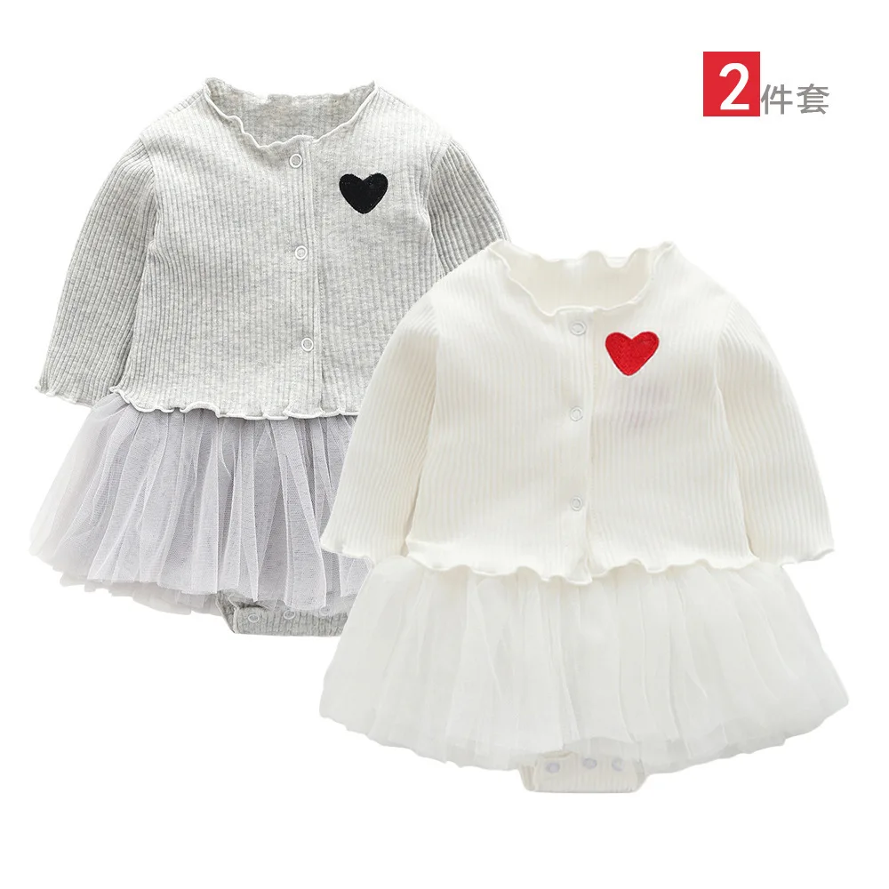 

Female Baby Vest Princess Dress Two-Piece Set Newborns Clothes Autumn Princess Style Onesie Clothes for Babies Autumn Skirt