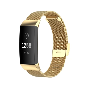 

For Fitbit Charge 4 Replacement Watchband Stainless Steel Watch Strap Metal Mesh Wrist Bracelet for Fitbit Charge 4 4SE 3/3 SE