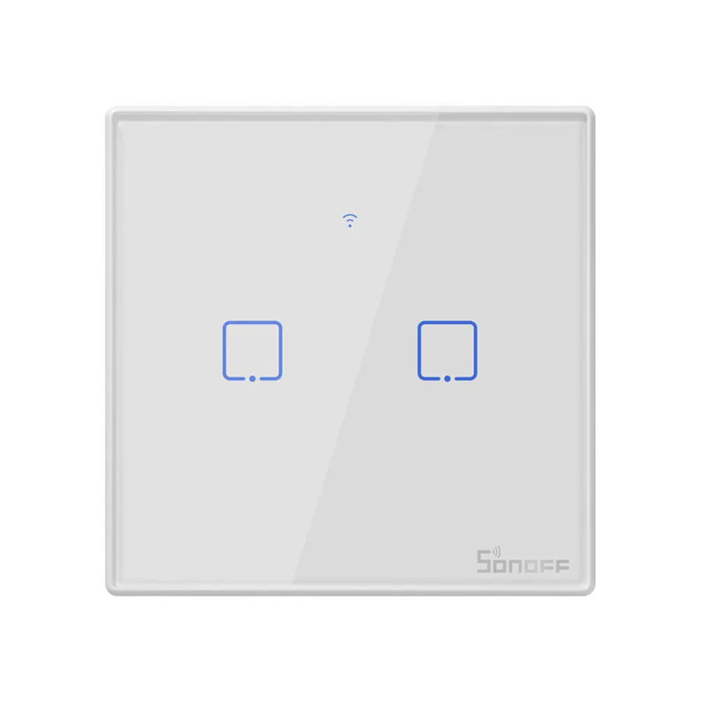 Интеллектуальный выключатель света Sonoff T2 1/2/3 интеллектуальная беспроводная(Wi-Fi) Беспроводной Панель сенсорный настенный выключатель Retome Ctrl