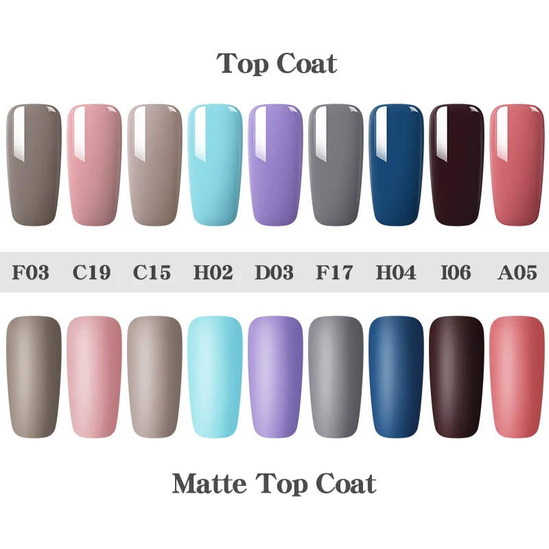 MAD DOLL 8ml Matte UV Gel Nail Polish Semi Permanent Soak Off Nail Art Gel Varnish Lacquer Matte Top Coat Needed