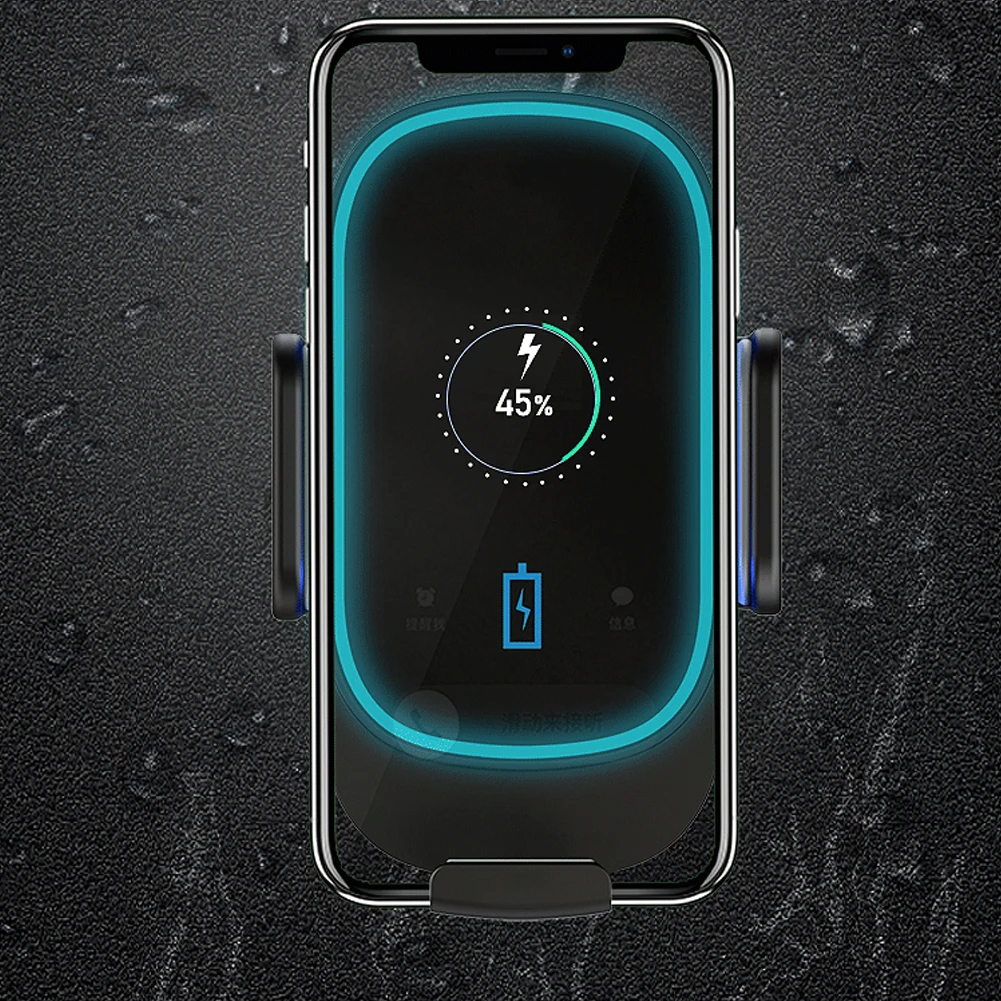 15 Вт Быстрое беспроводное зарядное устройство автомобильное крепление для samsung Galaxy Note 10 9 8 Plus воздушный вентиляционный силиконовый держатель-зажим для iPhone 11 Pro XS MAX