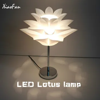 

Indoor Lighting Table Lamp Modern Led Lotus Table Lamps lamp on the table for work Pp Plastic Wrought Iron Baseus Lamp XiaoFan