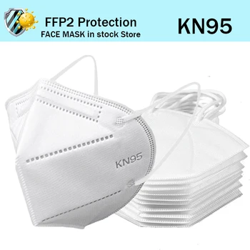 

5-100Pcs KN95 Masks 5 Layers Filter Dust Mouth PM2.5 FFP2 Face Mask Flu Personal Protective Health Care Mask Fast Shipping