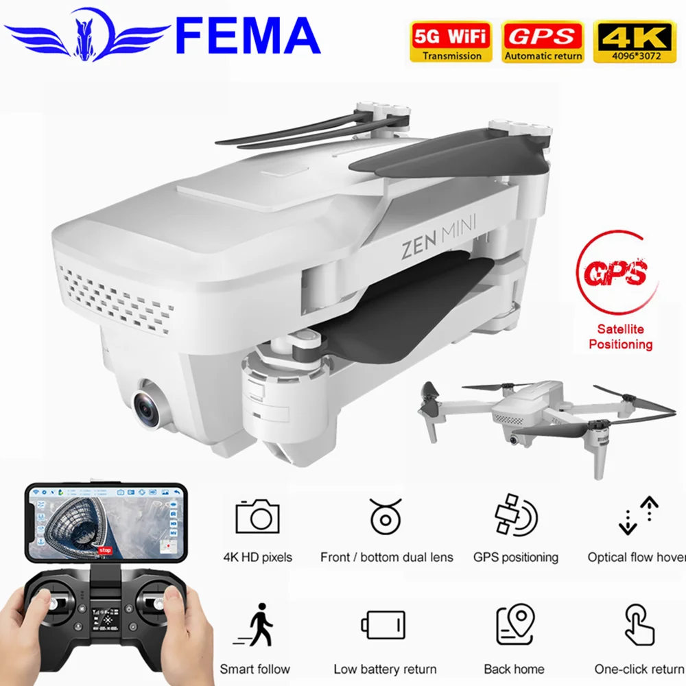 

Visuo XS818 Zen Mini GPS Drone with 5G Wifi FPV 4K HD Dual Camera Optical Flow RC Quadcopter Follow Me Mini Dron VS E520S SG907