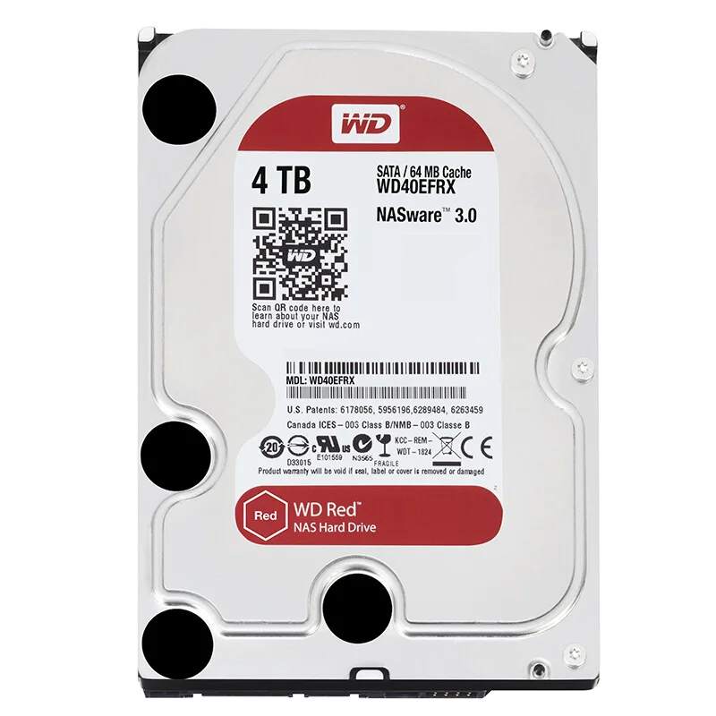 Жесткий диск Western Digital WD Красный NAS кабель для подключения жесткого диска 2 ТБ 3 ТБ 4 ТБ 5400 об/мин Класс SATA 6 ГБ/сек. 64 Мб Кэш 3,5 дюймов для Decktop 24/7 Защита окружающей среды