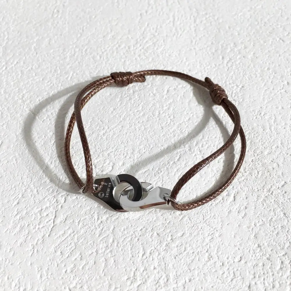J. hangke, 20 цветов, регулируемый, homme, femme, bijoux, ювелирное изделие, 925 серебро, наручники, браслет для женщин, мужчин, веревка, роскошный бренд, браслеты - Окраска металла: Color 14