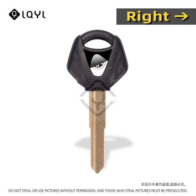 LQYL New Blank Key Motorcycle Replace Uncut Keys Fit For YAMAHA YZF XJR1300 FJR1300 MT09 MT07 XJ6 TMax FZ6 FZ8 R3 R1 R6 XJR400 1 PCS Black Right