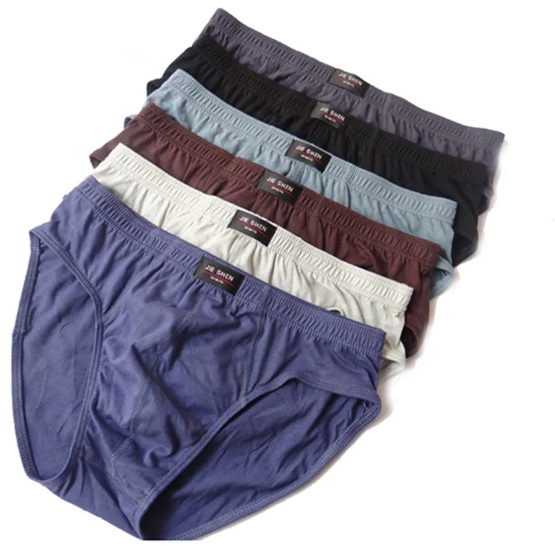 5PCS/Lot Sexy Men Underwear Briefs Cotton Underpants Pure Solid Mens Brefs Cuecas Brief Bikini Under Wear Man Srting |