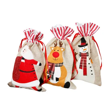 

Fashion Christmas Candy Bags New Small Snowman Santa Claus Elk Pattern Storage Bag Souvenir for Candy Snacks Christmas Decors